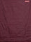Arani semi silk saree deep maroon with allover silver zari weaves in borderless style