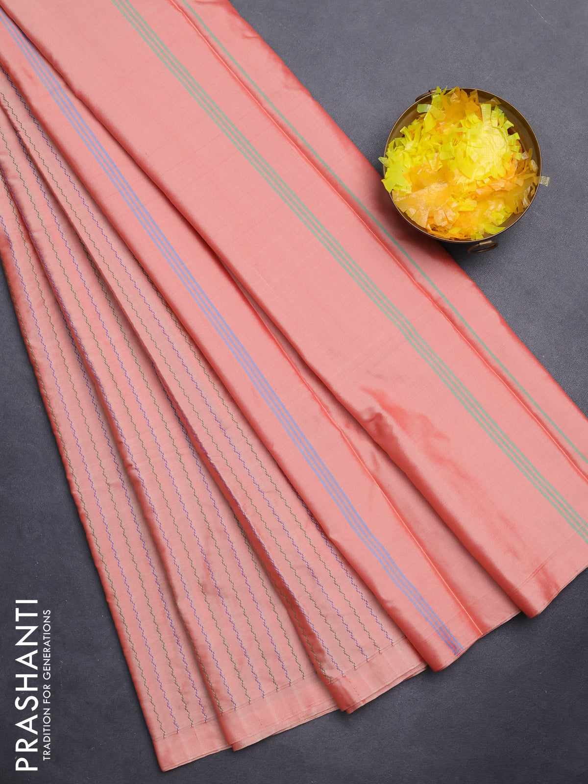 Arani semi silk saree red shade with allover thread weaves in borderless style