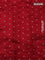 Chiniya silk saree kumkum red with allover bandhani prints
