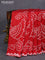 Chiniya silk saree maroon with allover bandhani prints