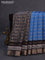 Assam partly silk saree blue and black with digital prints & zari weaves and zari woven border