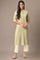 Beige Solid Rayon Straight Kurta and Trouser Set