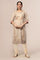 Beige Zari Pure Cotton Straight Kurta and Churidar Set