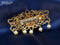 Antique Hair clip medium size lakshmi design with kemp & cz stones annd pearl hangings