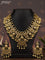 Antique guttapusalu necklace with cz stones and pearl hangings
