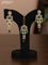 Antique combo set with simple design and green kemp & cz stones