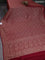 Banarasi crepe saree maroon with allover thread & zari woven brocade weaves and woven border