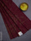Banarasi semi matka saree wine shade with allover thread weaves in borderless style