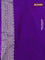 Banarasi semi katan silk saree purple with allover zari woven buttas and parrot design zari woven border