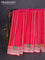 Banarasi semi katan silk saree dark pink with allover zari weaves and rich zari woven border