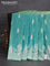 Banarasi semi katan silk saree teal bluish green with zari woven buttas and rich zari woven border
