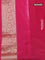 Banarasi semi katan silk saree pink with zari woven buttas and rich zari woven border