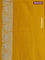 Banarasi semi katan silk saree yellow with silver zari woven buttas and rich zari woven border