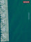 Banarasi semi katan silk saree teal green with silver zari woven buttas and rich zari woven border