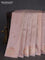 Banarasi tissue semi silk saree mild peach pink with zari weaves & buttas and zari woven butta border