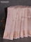 Banarasi tissue semi silk saree pastel lavender and peach pink with zari weaves & buttas and zari woven butta border
