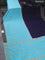 Banarasi semi crepe saree navy blue and light blue with half & half style and zari woven border