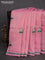 Chanderi tissue saree peach pink with embroidery buttas and simple temple design border