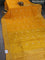 Banarasi silk saree yellow and violet with annam zari woven buttas and zari woven border