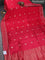 Banarasi silk saree reddish pink and green with annam zari woven buttas and zari woven border