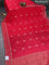 Banarasi silk saree red and green with annam zari woven buttas and zari woven border