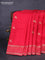 Banarasi silk saree red and green with zari woven brids buttas and zari woven border