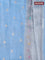 Banarasi tissue silk saree light blue with allover thread woven floral weaves and silver zari woven border