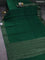 Chiniya silk saree green with plain body and woven border