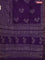 Chanderi bagru saree violet with floral butta prints and long printed zari border