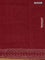 Chanderi bagru saree maroon with butta prints and small zari woven border
