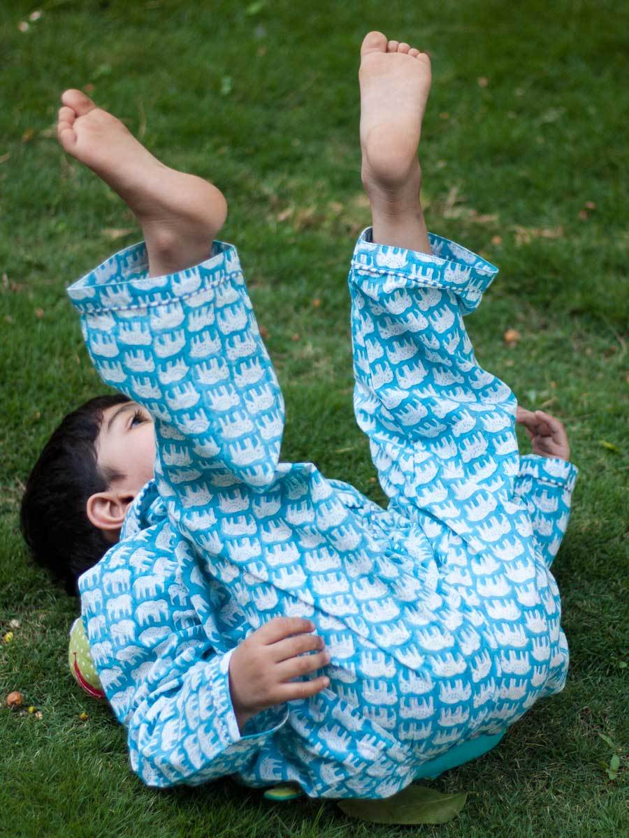 Haathi's March Block Printed Cotton Top & Pyjama Set