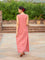 Salmon Pink Sleeveless Cotton Pintuck Dress