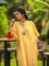 Yellow Stripes Kaftan Cotton Shirt Dress