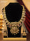 Jadau haram peacock design with jadau kundan stones and gold beads & pearl hangings