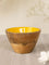 Yellow Wooden Snack and Fruit Bowl