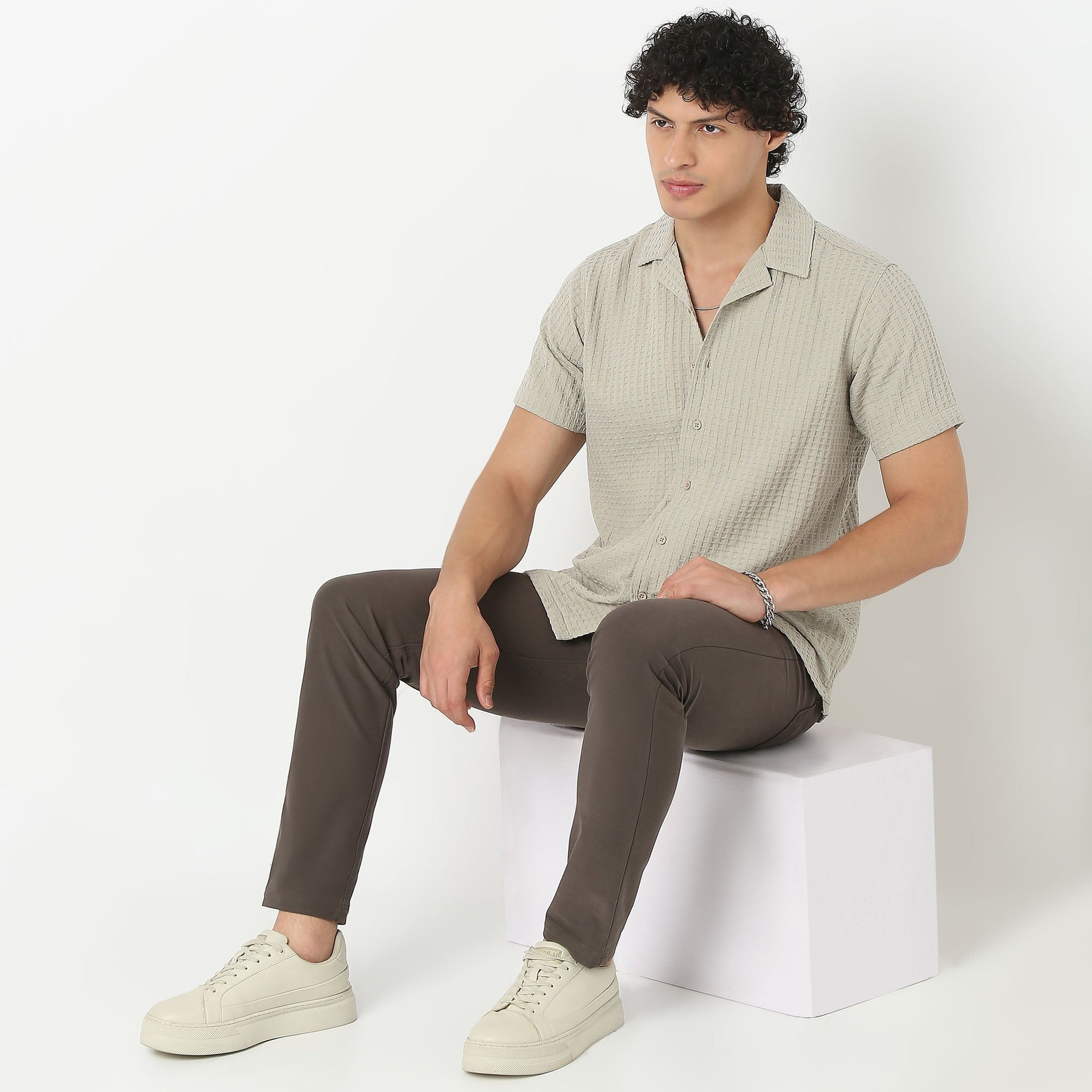 Camp Collar Half Sleeve Structured Mood Shirt