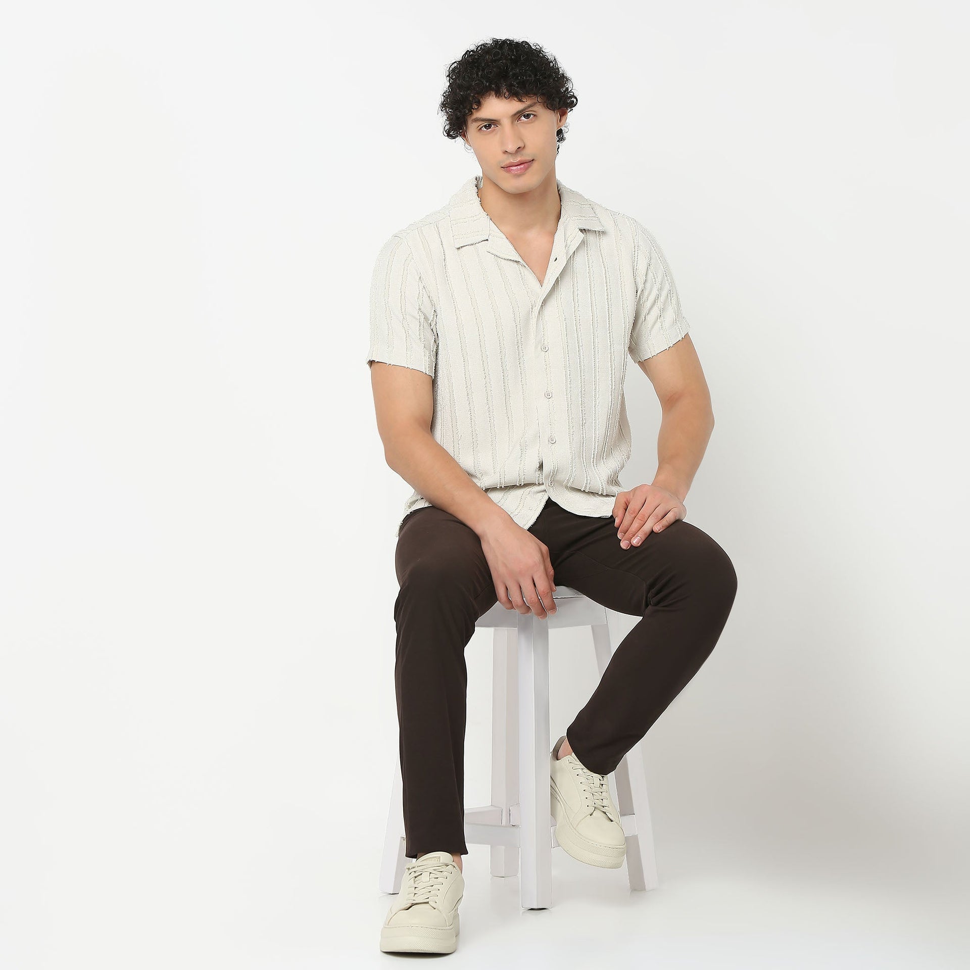 Camp Collar Half Sleeve Structured Bae Shirt