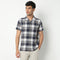 Checkered Camp Collar Shirt Half Sleeve Mood Shirt