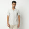 Camp Collar Half Sleeve Striped Mood Shirt
