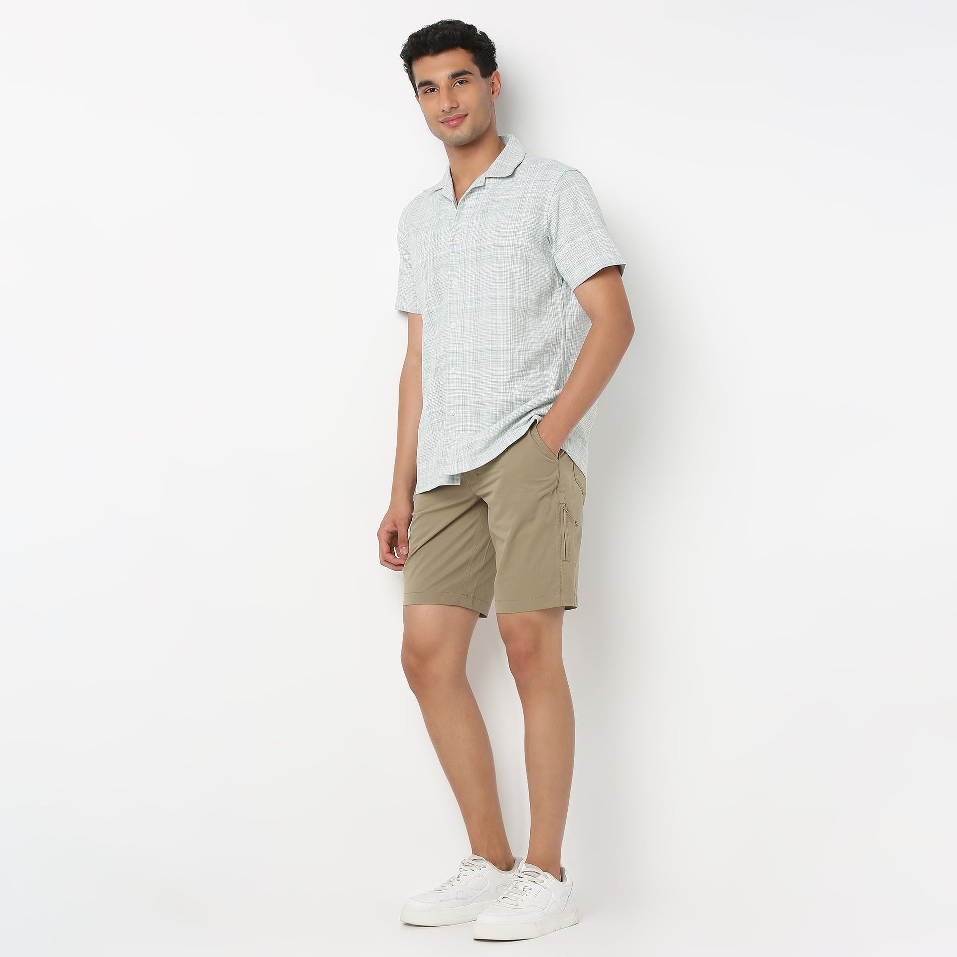 BAEᵉˣ Shirt - Camp Collar Textured Solid