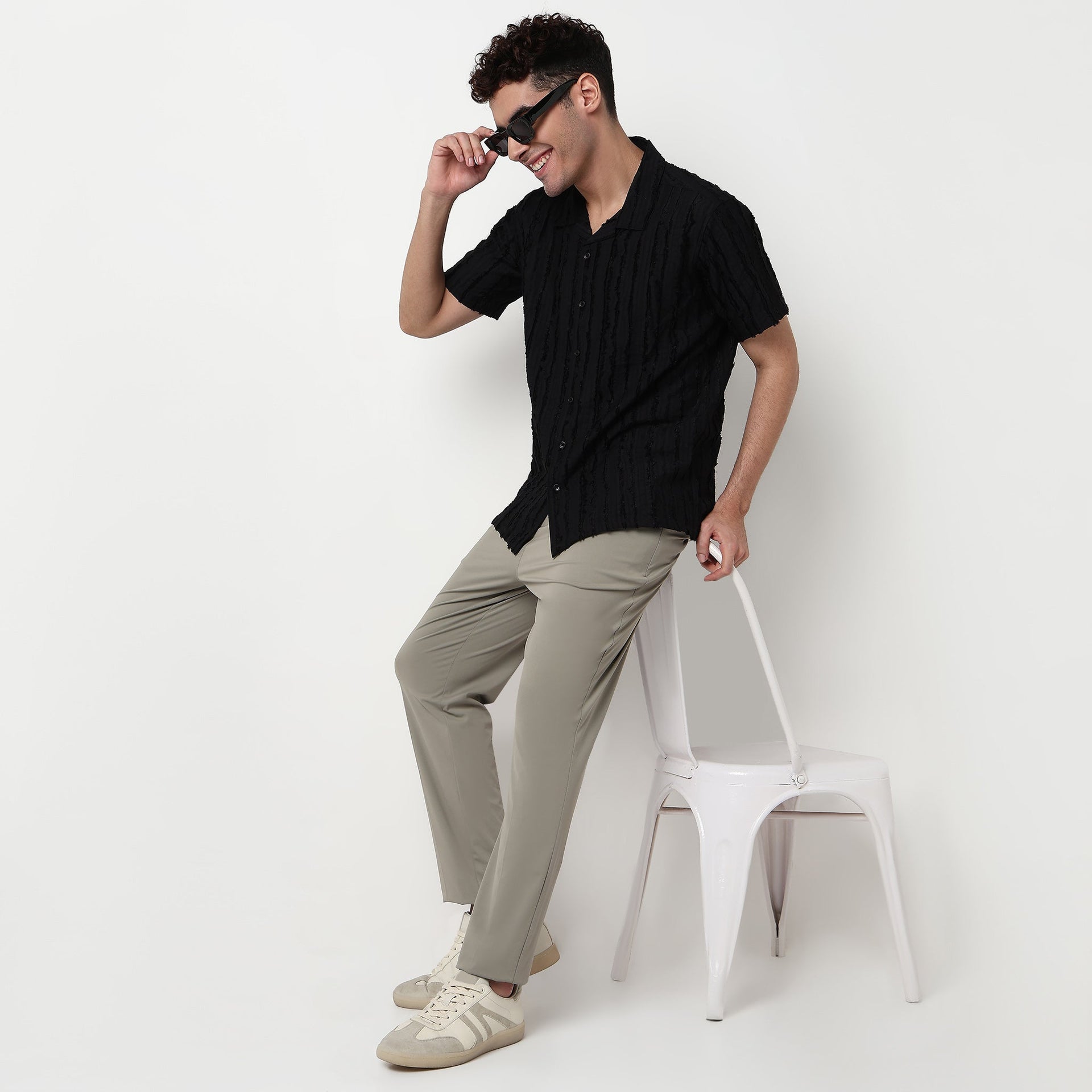 Cotton Camp Collar Shirt