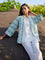 Silk Route Block Printed Cotton Kimono Jacket