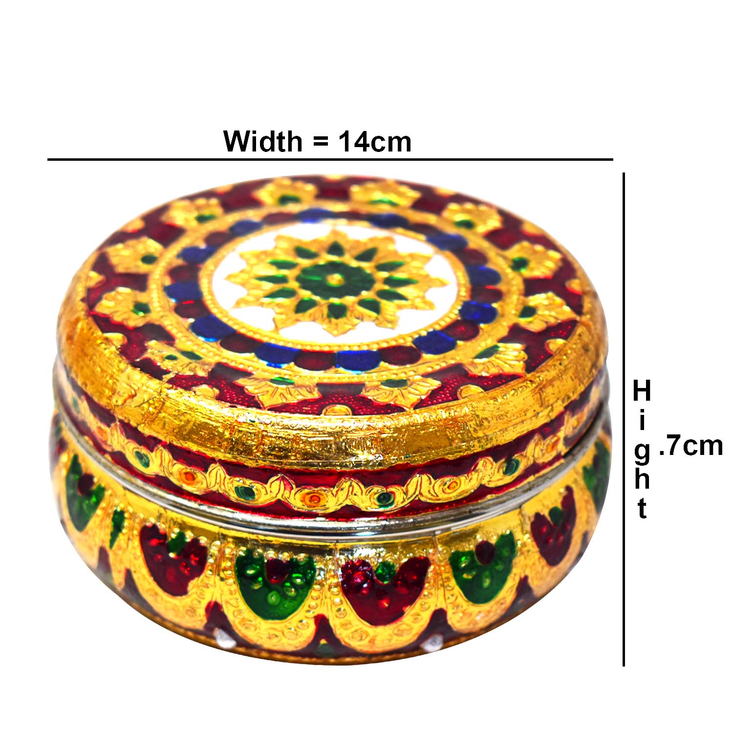 Handcrafted Brass Puri Dabba  Brass Tiffin Box Dia 6 Inches – Ashtok