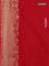 Banarasi silk saree red with allover zari woven brocade weaves and zari woven border