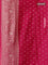 Banarasi silk saree pink with allover zari woven brocade weaves and zari woven border