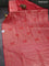 Banarasi silk saree red with allover zari woven brocade weaves and zari woven border