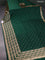 Banarasi semi katan saree green with zari woven buttas and zari woven border