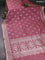 Banarasi semi katan saree pastel maroon with zari woven buttas and zari woven border
