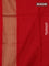 Banarasi semi katan saree red with allover thread & zari woven brocade weaves and woven border