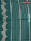 Banarasi semi katan saree teal green shade with allover zari checks and zari woven border